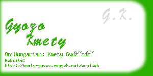 gyozo kmety business card